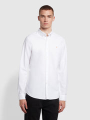 Brewer Tall Fit Organic Cotton Oxford Shirt In White