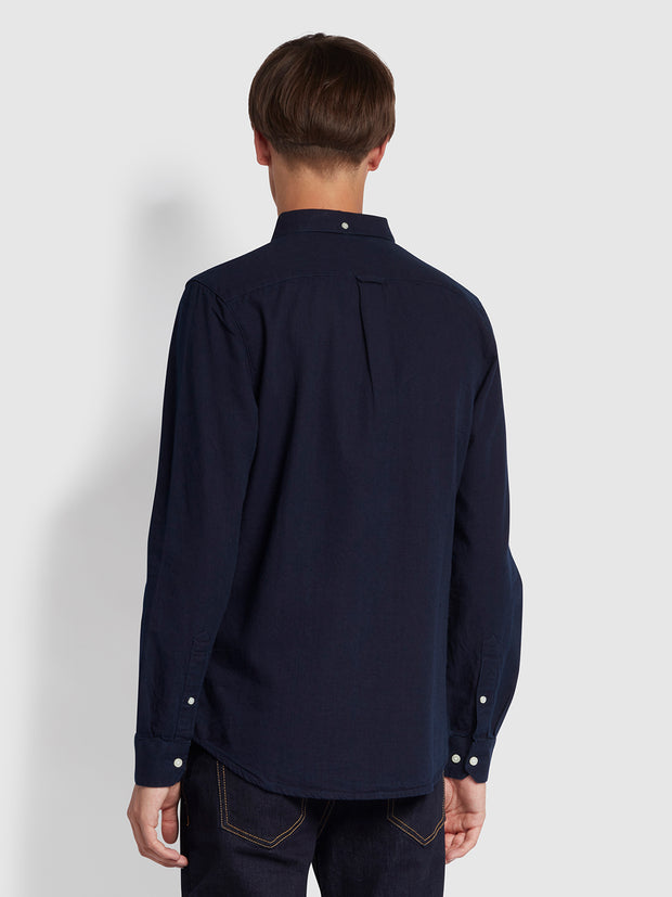 Brewer Chemise Oxford ajustée indigo - Mid Indigo