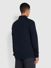 Leckie Relaxed Fit Organic Cotton Shirt In True Navy