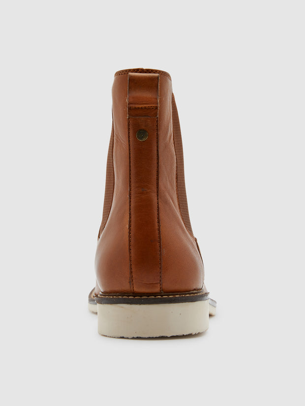 Mansfield Leather Chelsea Boot In Tan