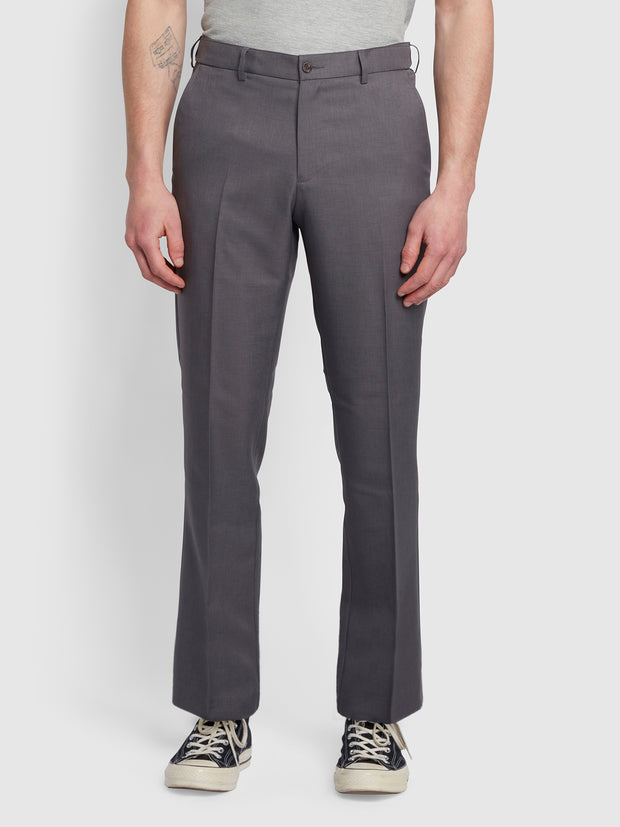 Roachman Flexi Waist Trousers In Grey