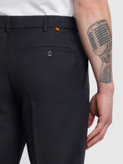 Roachman Flexi Waist Trousers In Navy