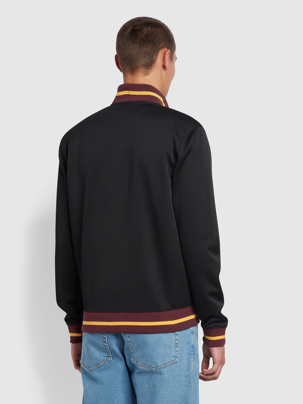 Douglas Regular Fit Track Jacket In Black