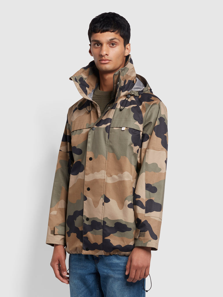Straton Coat In Green | Farah® Online