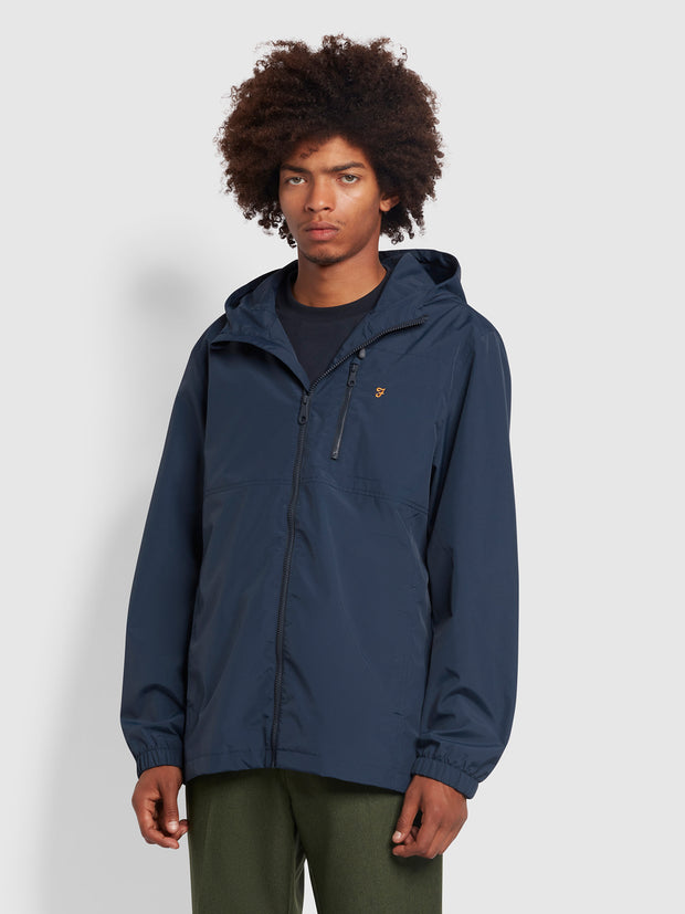 Westchester Recycled Regular Fit Hooded Jacket In True Navy