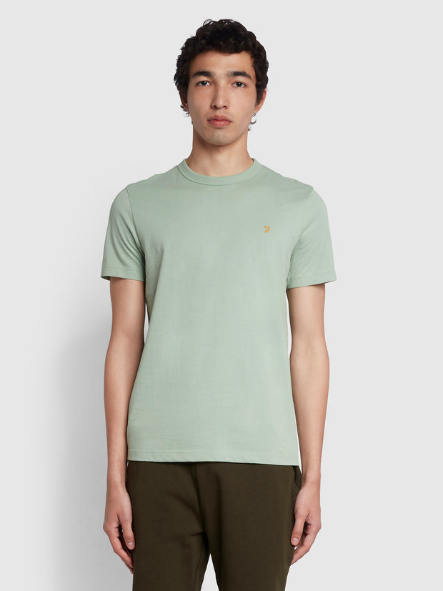 Danny Slim Fit Organic Cotton T-Shirt In Summer Green