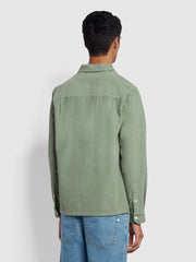 Reedy Relaxed Fit Organic Cotton Corduroy Shirt In Archive Green Sage