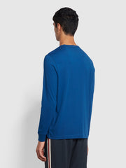 Worthington Regular Fit Organic Cotton Long Sleeve T-Shirt In Blue Peony