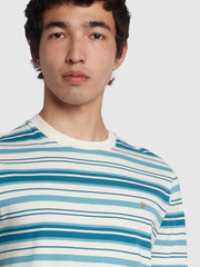 Archer Schmal geschnittenes Kurzarm-T-Shirt in Marina Blue