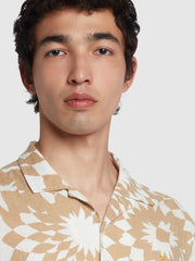 Rebello Casual Fit Short Sleeve Shirt In Light Sand