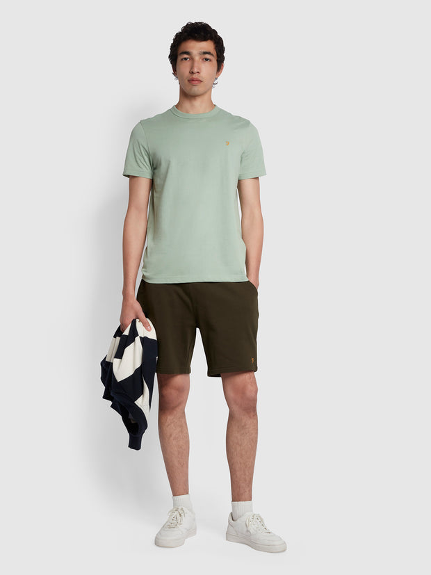 Danny Slim Fit Organic Cotton T-Shirt In Summer Green