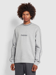 Courtnell Regular Fit Brushback Sweatshirt In Light Grey Marl