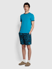 Murphy Tie-Dye Print Swim Shorts In Oil Blue