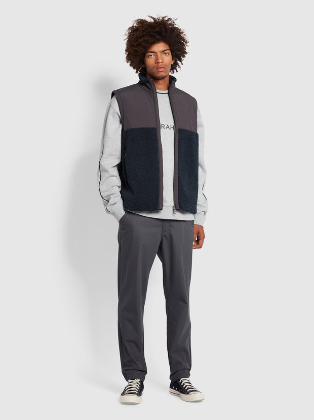 Courtnell Regular Fit Brushback Sweatshirt In Light Grey Marl