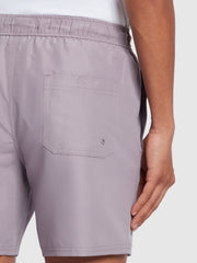 Colbert Regular Fit Plain Swim Shorts In Dusty Purple