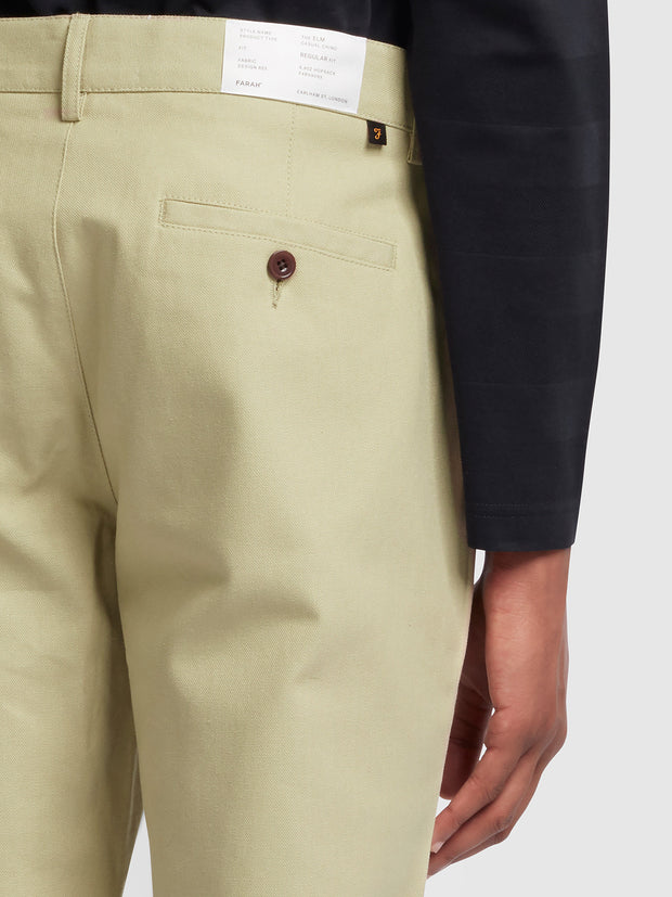 Elm Pantalon classique en coton hopsack - Sandstone