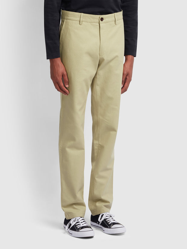 Elm Pantalon classique en coton hopsack - Sandstone