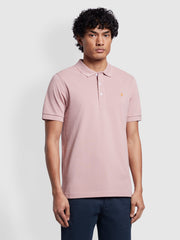 Blanes Slim Fit Short Sleeve Polo Shirt In Dark Pink
