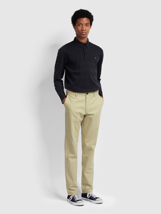 Elm Pantalon classique en coton hopsack - Sandstone