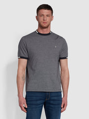 Jac Modern Fit Birdseye T-Shirt In True Navy