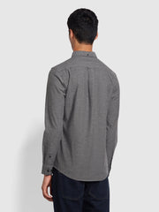 Steen Slim Fit Brushed Organic Cotton Shirt In Farah Grey Marl