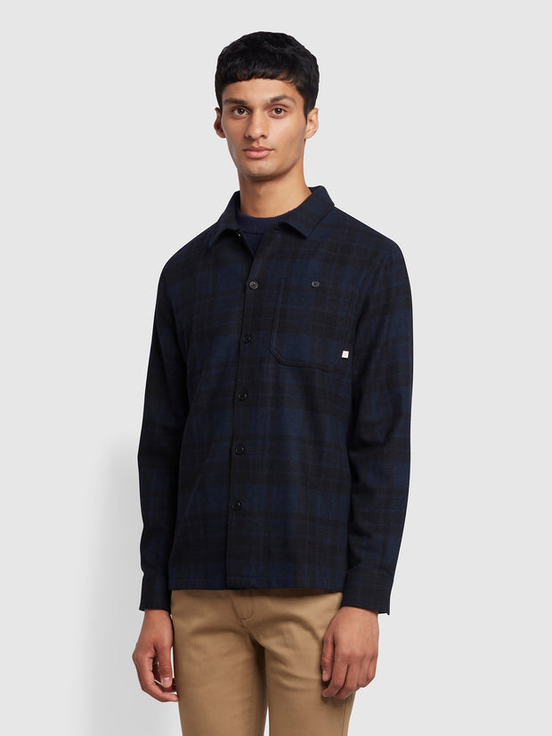 Marks Relaxed Fit Check Overshirt In Yale