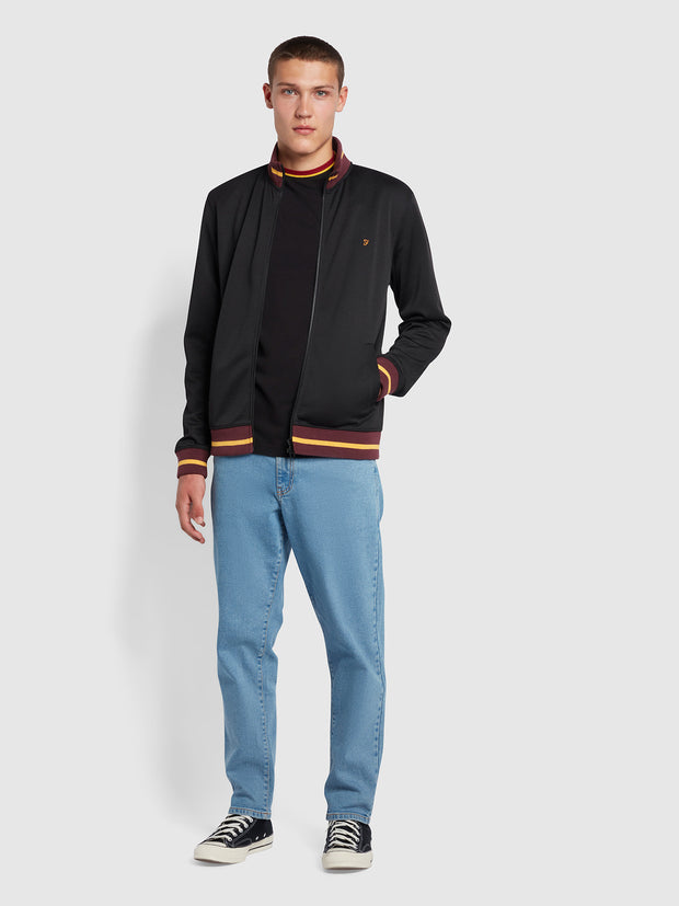 Douglas Regular Fit Track Jacket In Black