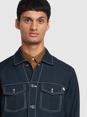 Palmer Regular Fit Archive Jacket In True Navy